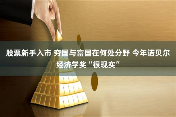 股票新手入市 穷国与富国在何处分野 今年诺贝尔经济学奖“很现实”